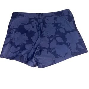 SPANX Shaping Shorts Blue Floral Stretch Pull On Performance XL